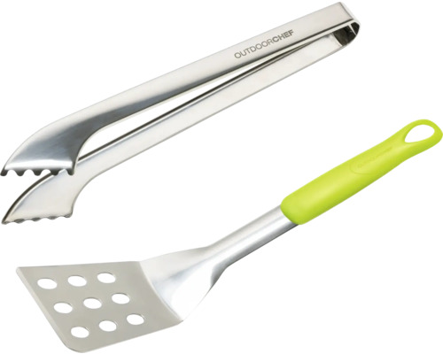 Grillbesteckset Starter OUTDOORCHEF Wender u.Zange Edelstahl Grillzange und Grillwender von Outdoorchef