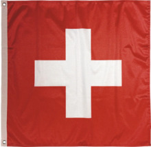 Schweizer Flagge mit weissem Kreuz auf rotem Grund