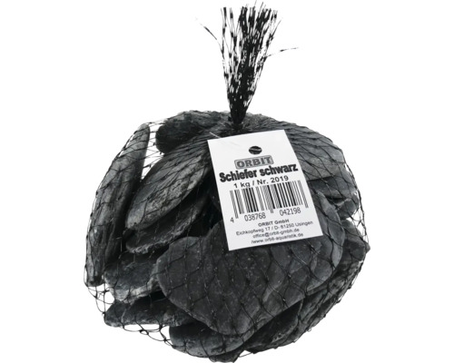 Netz mit schwarzem Schiefergestein, ein Kilogramm