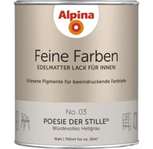 Boîte de laque Alpina Feine Farben pour intérieur, nuance Würdevolles Hellgrau, 750 ml