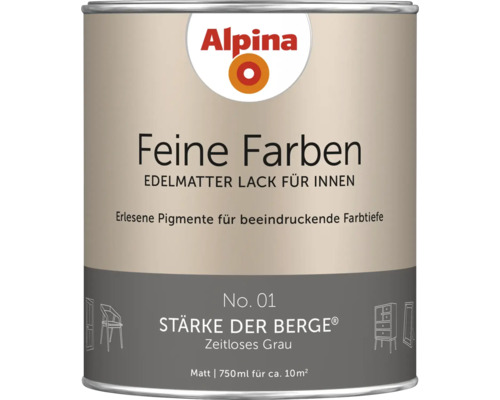 Alpina Feine Farben, pot de laque satinée pour intérieur, couleur Force des montagnes