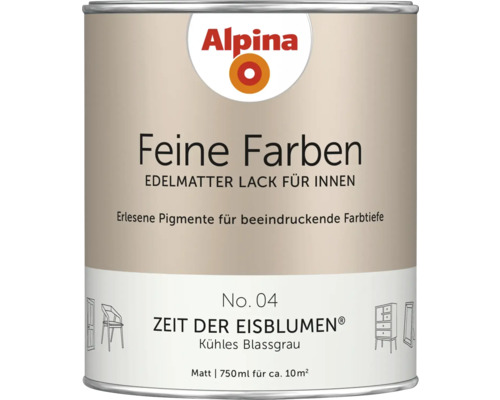 Alpina Feine Farben, peinture laque pour intérieur, couleur Zeit der Eisblumen, pot de 750ml