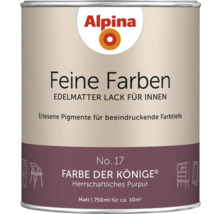Alpina Feine Farben, pot de peinture laque satinée pour intérieur, couleur Couleur des rois, contenance 750 ml