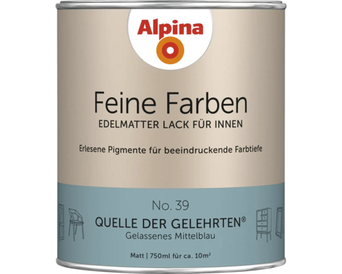 Alpina Feine Farben Lack für Innenräume, edelmatt, 750 ml, Farbton Quelle der Gelehrten