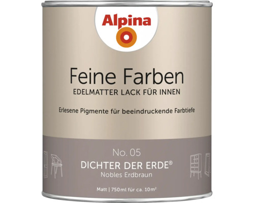 Farbdose Alpina Feine Farben Dichter der Erde, edelmatter Lack für Innen, 750 ml