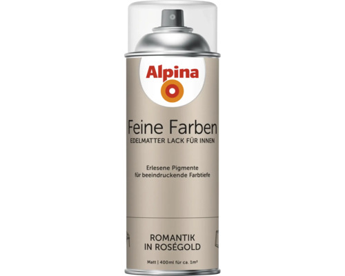Alpina Feine Farben Lackspray Romantik en or rose, 400 ml, pour l'intérieur