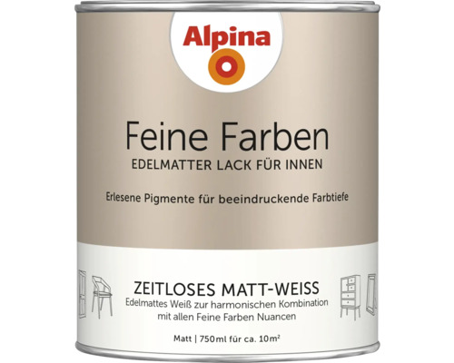 Boîte de peinture avec peinture murale mate d'intérieur d'Alpina Feine Farben