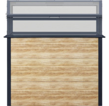 Abri de jardin avec fenêtre et mur en bois