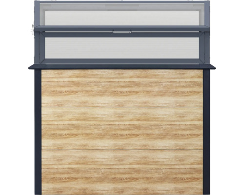 Abri de jardin avec fenêtre et mur en bois