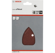 Papier abrasif Bosch Expert pour bois, grain 120, 5 pièces