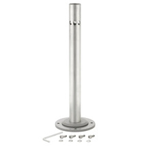 Poteau métallique avec socle de montage, vis et clé Allen