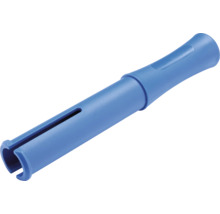 Cheville en plastique bleue avec fente