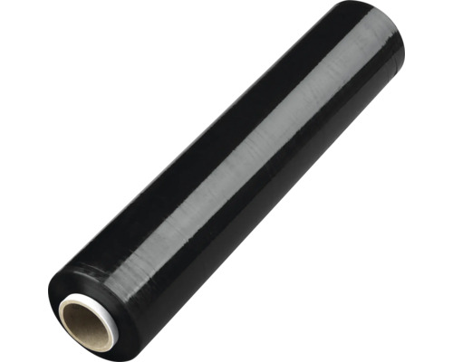 Schwarze Wickelfolie auf Pappkern