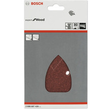 Papier abrasif Bosch Expert for Wood, grain 80, 5 pièces