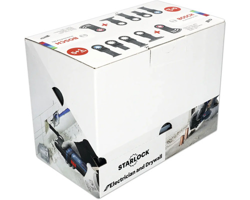 Emballage Bosch Starlock accessoires pour outils oscillants pour électriciens et plaquistes