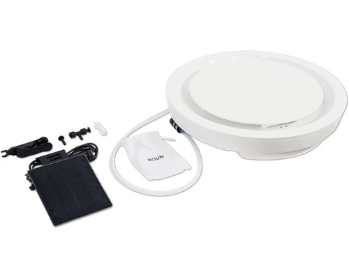 Weisser Zimmerbrunnen mit Pumpe und Zubehör