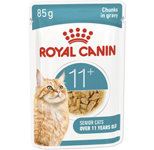 Aliment pour chat Royal Canin pour chats âgés de plus de 11 ans, morceaux en sauce, emballage de 85 grammes