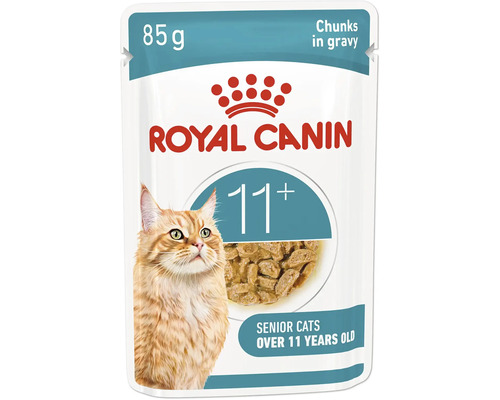 Aliment pour chat Royal Canin pour chats âgés de plus de 11 ans, morceaux en sauce, emballage de 85 grammes