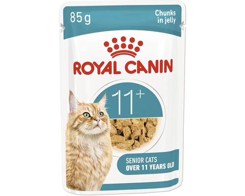 Aliment pour chat Royal Canin pour chats âgés de plus de 11 ans avec des morceaux en gelée, 85 g