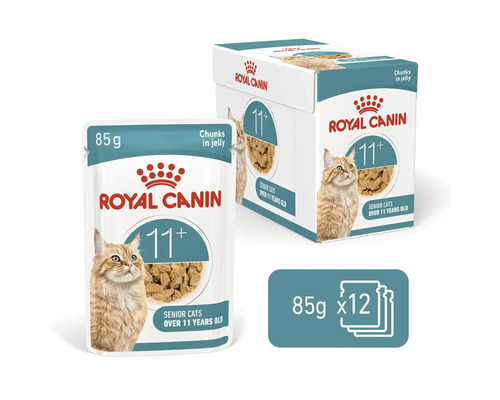 Royal Canin Katzenfutter für ältere Katzen über elf Jahre, Stückchen in Gelee, 85 Gramm, 12er-Pack