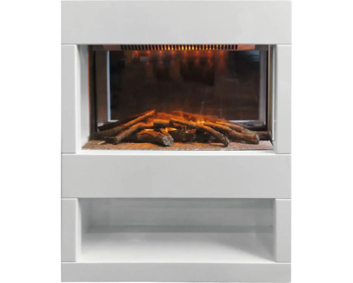 Cheminée électrique avec effet bois et cadre