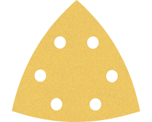 Papier abrasif triangulaire avec des trous pour une ponceuse