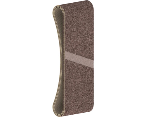 Vue détaillée d'un paillasson brun avec une structure nervurée et un renfort