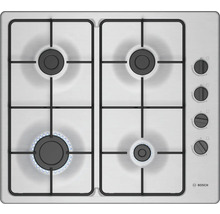 Gaskochfeld mit vier Kochstellen und Bedienknöpfen von Bosch