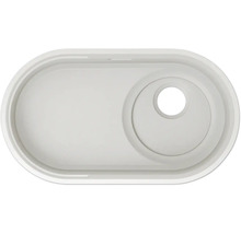 Aufsatzwaschbecken in ovaler Form mit Hahnloch