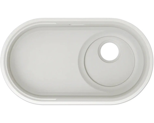 Aufsatzwaschbecken in ovaler Form mit Hahnloch