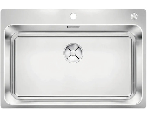 Évier en acier inoxydable avec garniture d'écoulement