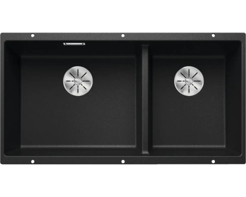 Schwarzes Doppelspülbecken für die Küche