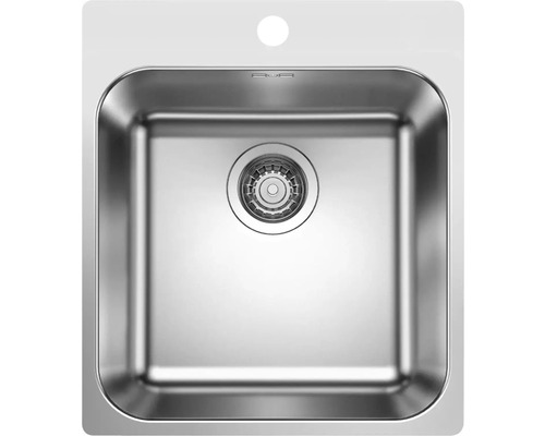 Évier en acier inoxydable avec bonde à panier