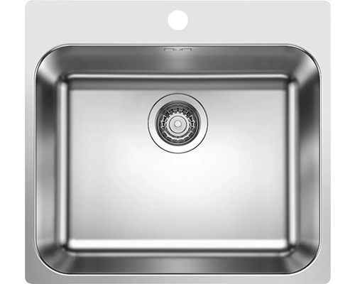 Évier en acier inoxydable avec bonde à panier