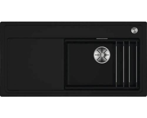 Spüle aus Granit mit Abtropffläche und Zubehör