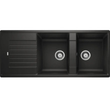 Spüle mit zwei Becken und Abtropffläche