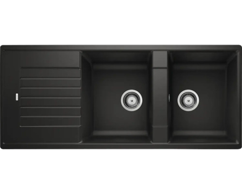 Spüle mit zwei Becken und Abtropffläche