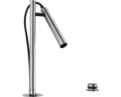 Robinet de lavabo autoportant en métal avec câble et commande