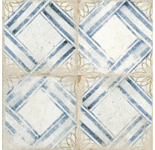 Fliesen mit blauem Streifenmuster