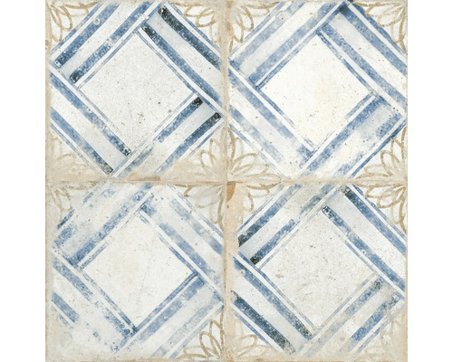 Carreaux avec motif à rayures bleues
