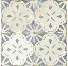 Vier dekorative Fliesen mit floralem Muster