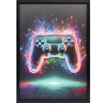 Gerahmtes Bild eines Controllers mit Leuchteffekten