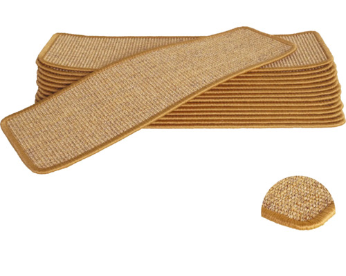 Stufenteppich aus Sisal, Treppenteppich