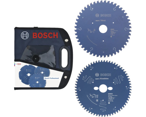 Lames de scie Bosch Expert pour bois et aluminium en set avec sac de rangement