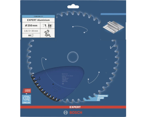Lame de scie Bosch Expert Aluminium, diamètre 250 millimètres