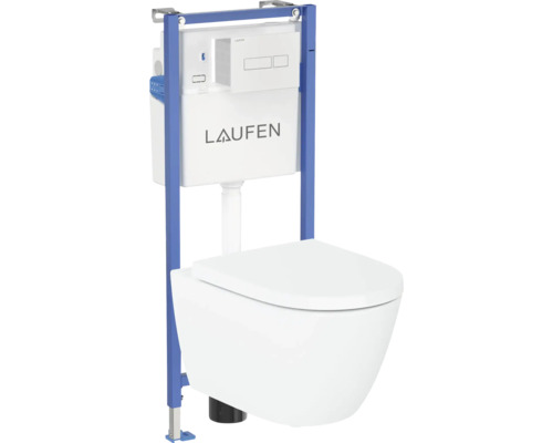 WC suspendu Laufen avec réservoir encastré