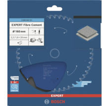 Bosch Kreissägeblatt Expert Fibre Cement, Durchmesser 160 Millimeter, Bohrung 20 Millimeter, 4 Zähne, für Faserzement.