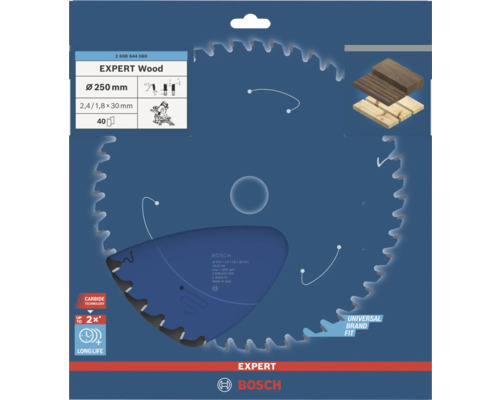 Lame de scie à bois Bosch Expert d'un diamètre de 250 millimètres