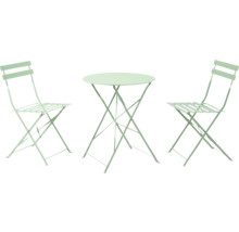 Gartentischset mit zwei Stühlen aus Metall