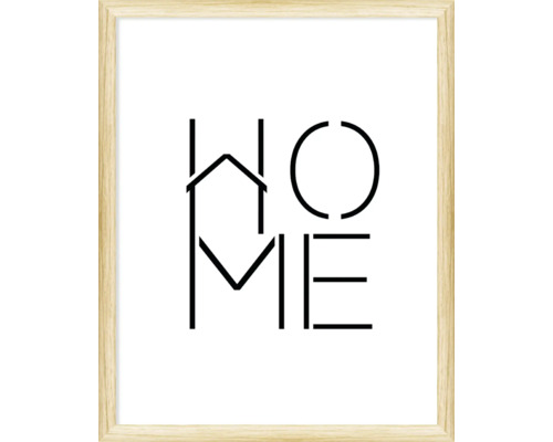 Gerahmtes Wandbild mit dem Schriftzug HOME